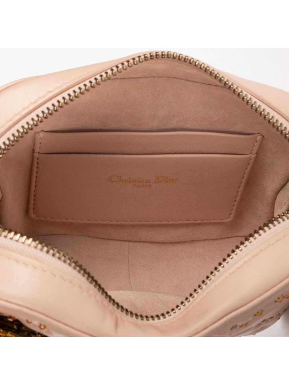 Dior Mini Studded Lady Dior Pink Cannage Leather Handbag - Picture 9 of 11